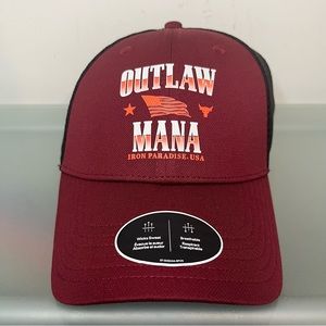 New Under Armour Project Rock Trucker Hat Outlaw Mana Snapback Cap Black Red